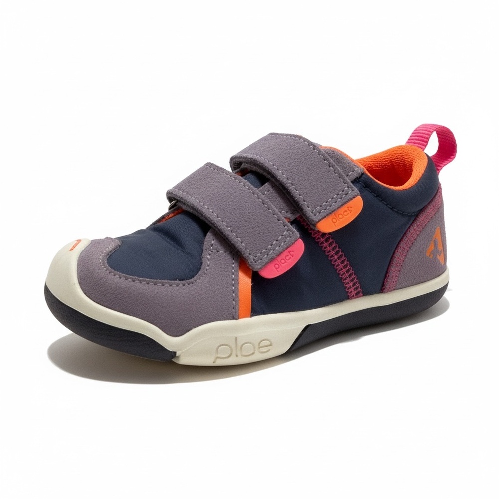 Plae Ty Toddlers Size 9 Sneakers shoes Nylon Suede Indigo Double Strap